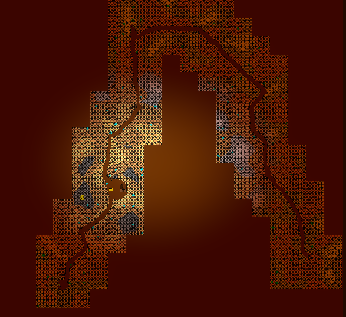 The map being generated around where the player explores